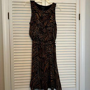 NWT- White House Black Market- Animal Print Dress- Size 8